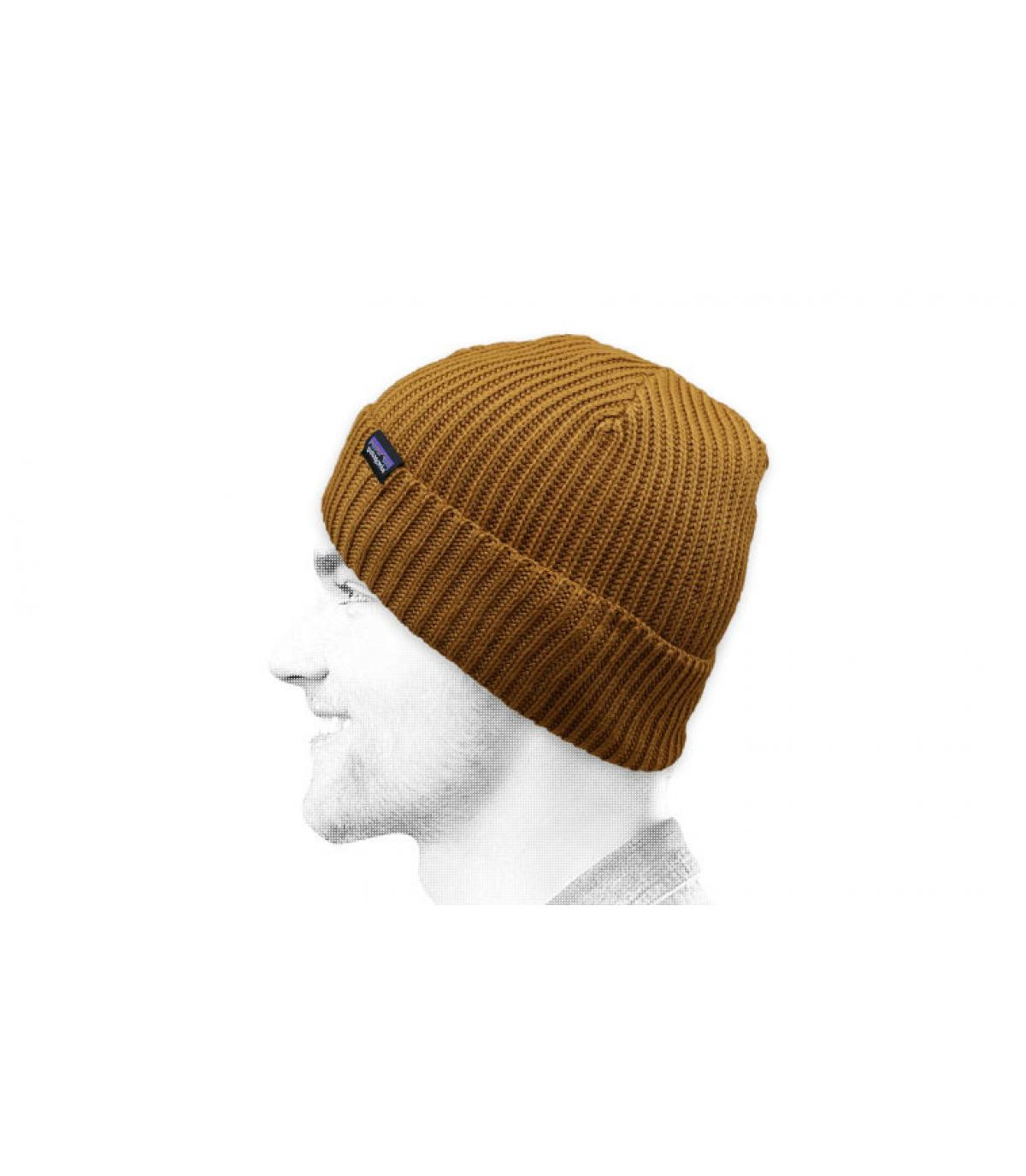 Patagonia beige muts Fisherman's Rolled Beanie buckwheat